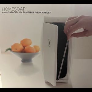 HomeSoap - white uv sanitize and charger for a laptop